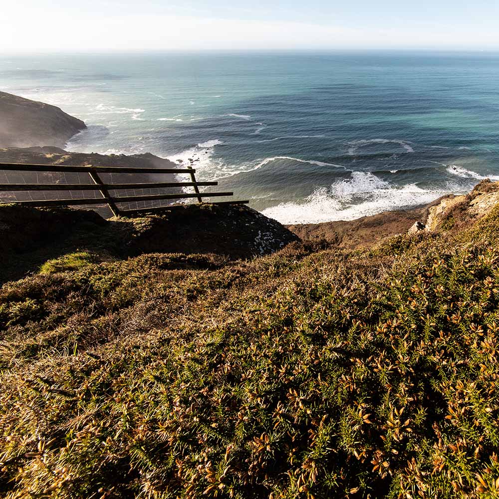 Photograph by Ian Harrold of the South West Coast Path, North Cornwall. Trebarwith Strand, Strangles Beach, Crackington Haven, Boscastle, Tintagel