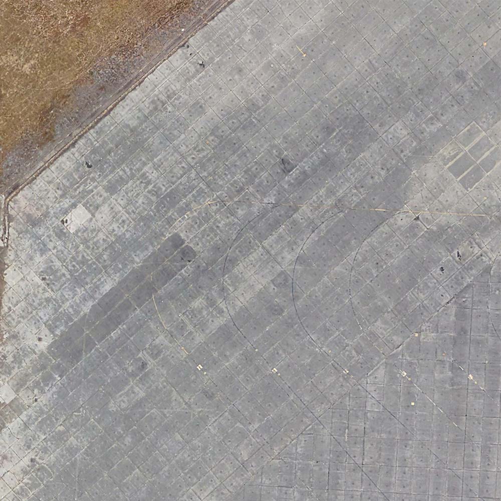 Detail of aeriel view of an air base. Source inspiration for Take Flight