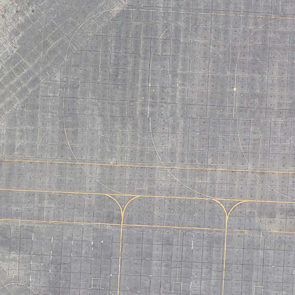 Detail of aerial view of an air base. Source inspiration for Take Flight