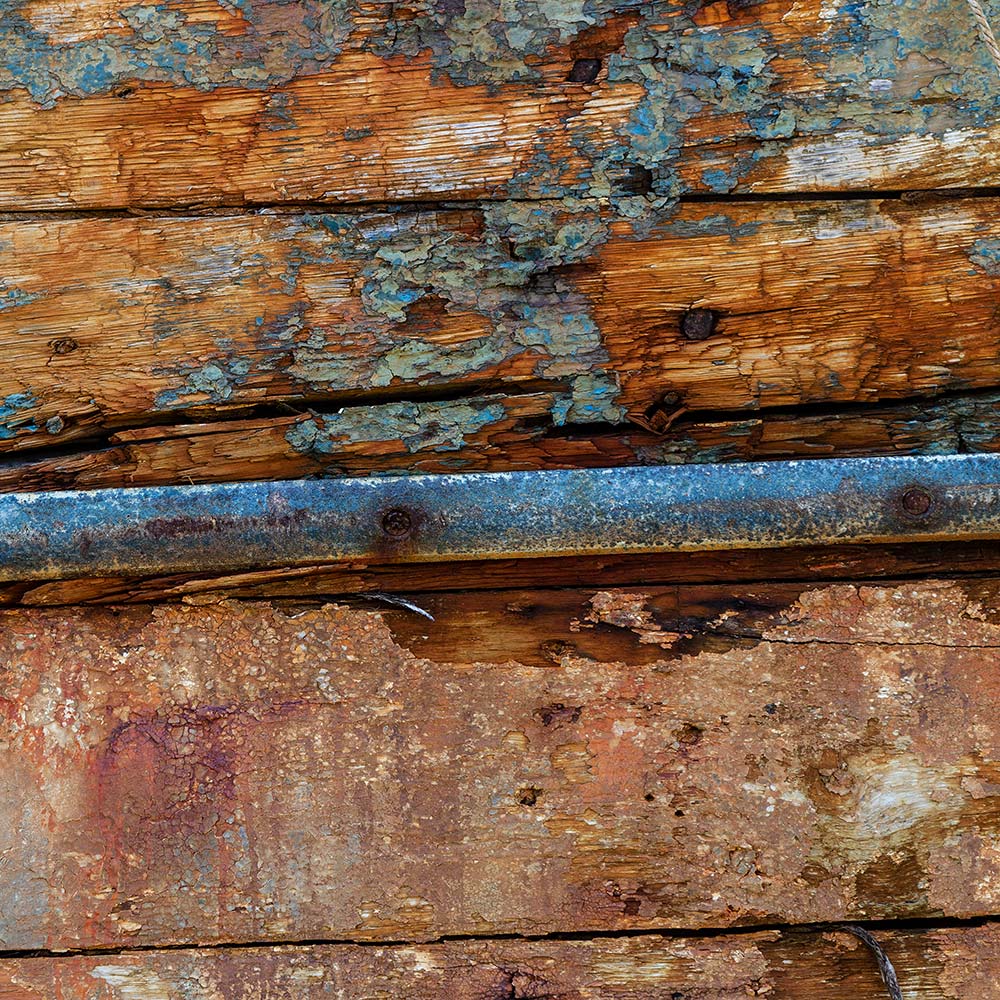 Camaret-sur_mer | The side of a rotting hulk of a fishing boat