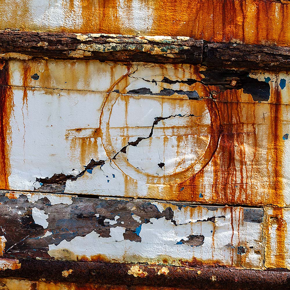 Camaret-sur_mer | The side of a rotting hulk of a fishing boat