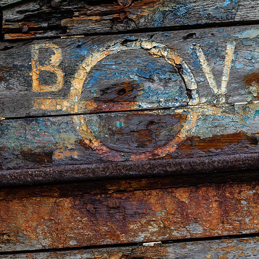 Camaret-sur_mer | The side of a rotting hulk of a fishing boat