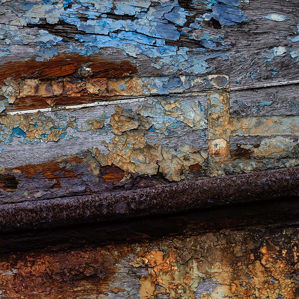 Camaret-sur_mer | The side of a rotting hulk of a fishing boat