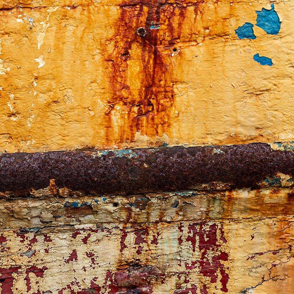 Camaret-sur_mer | The side of a rotting hulk of a fishing boat