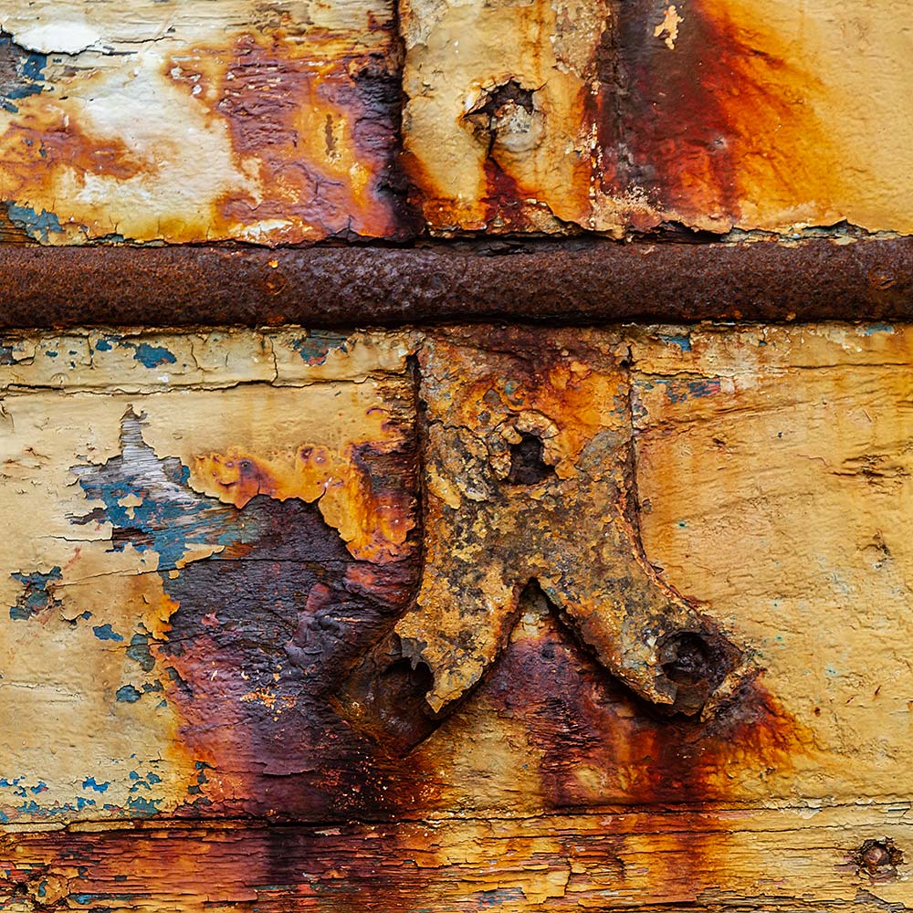 Camaret-sur_mer | The side of a rotting hulk of a fishing boat