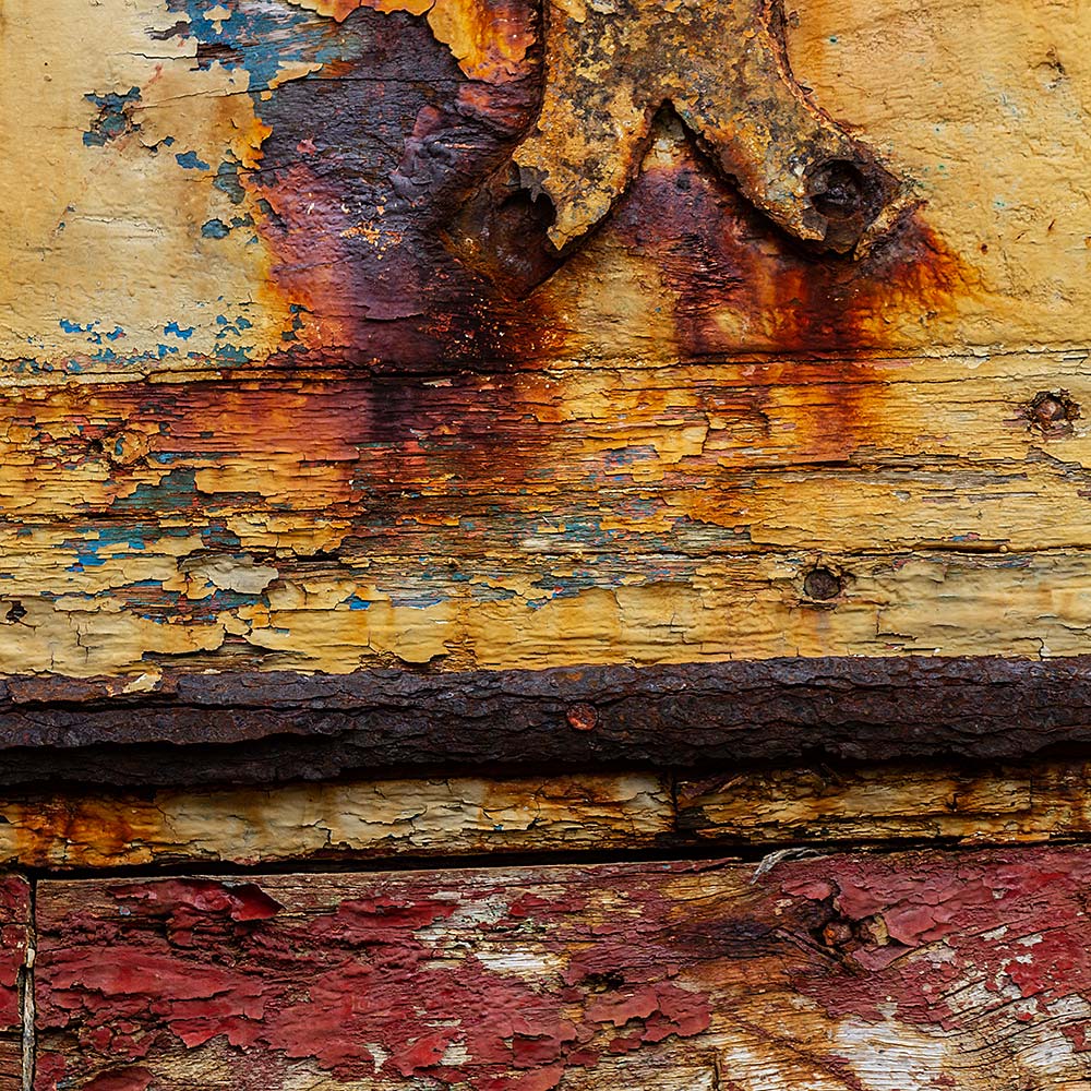 Camaret-sur_mer | The side of a rotting hulk of a fishing boat